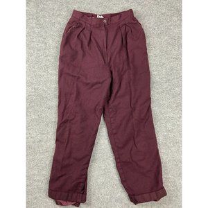 Vintage Rena Rowan for Saville Wool Dress Pants w/ Lining Women's 8 Maroon